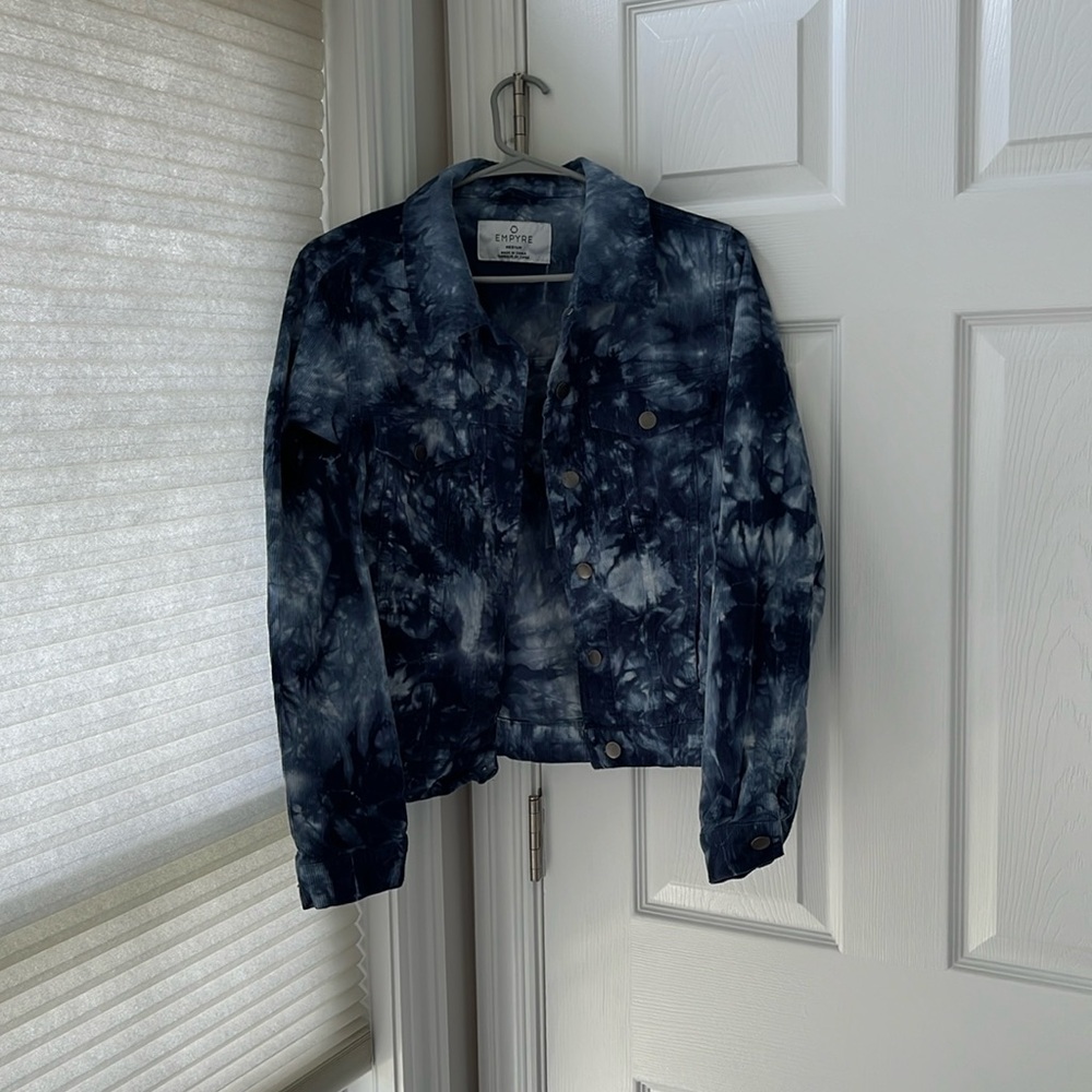 Blue and white corduroy jacket
